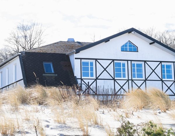 Fala Ustka - widok z plaży